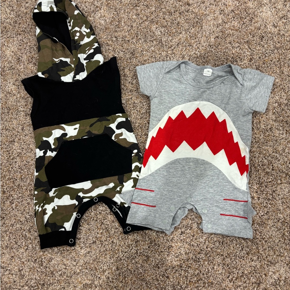Amazon Kids One Pieces - Camouflage and Shark Design